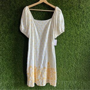 NWT Lauren Conrad Puff Sleeve Smocked Dress